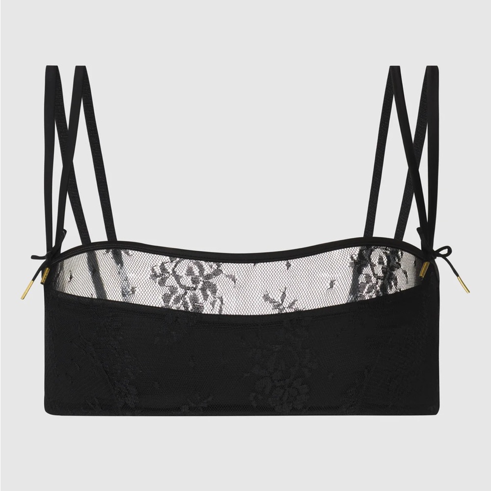 NIB Rosalind Layer Lace Bandeau Black
